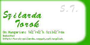 szilarda torok business card